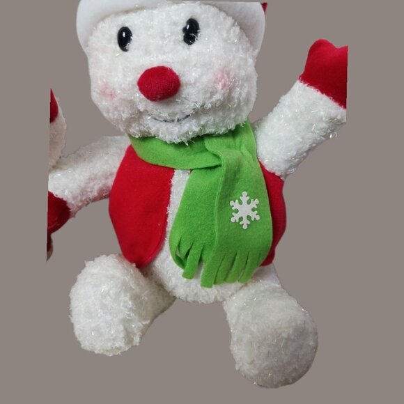 Hallmark Rare Sparkle Snowbear Plush Christmas Decor Set Of 2 - - Picture 6 of 16